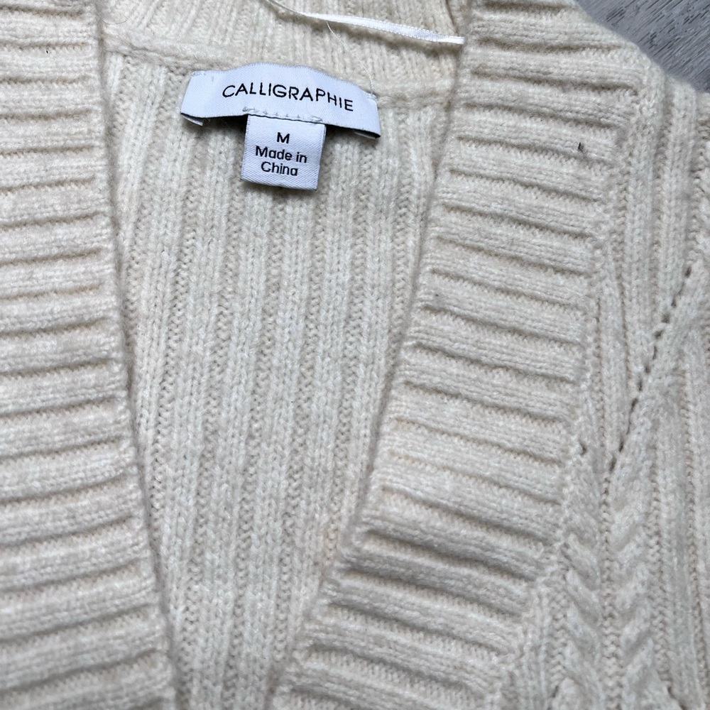 Calligraphie Button Down Knit Sweater - image 3